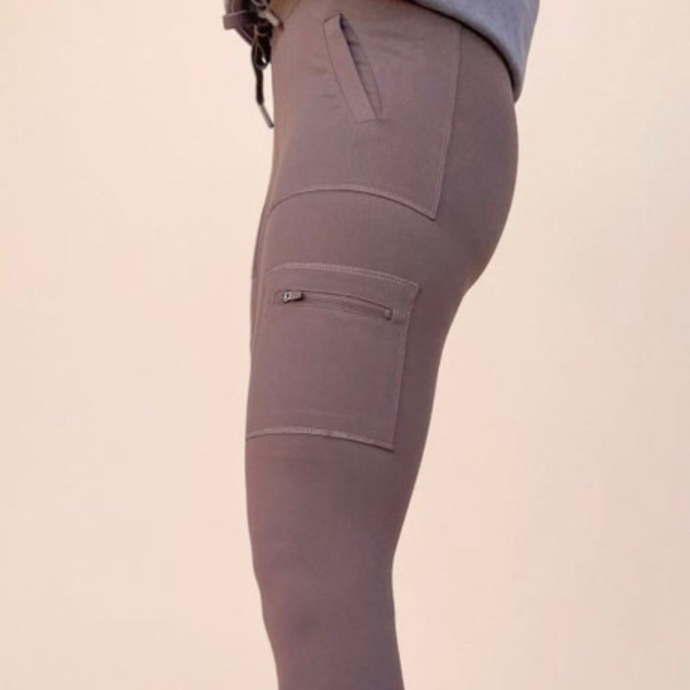 Mono b Burgundy Skinny Logger Leggings